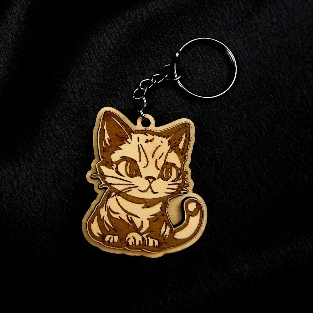 Adorable cat keychain